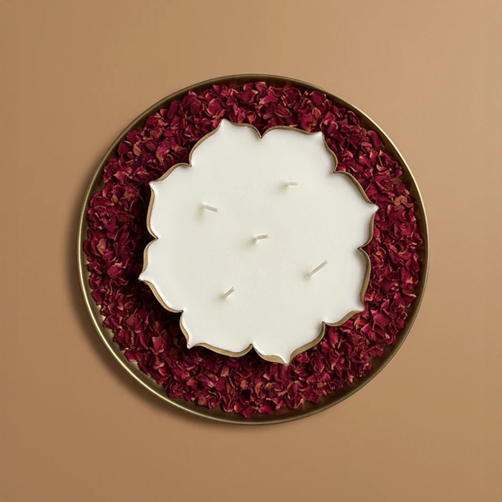 Kashmiri Rose 8-Petal Urli Candle