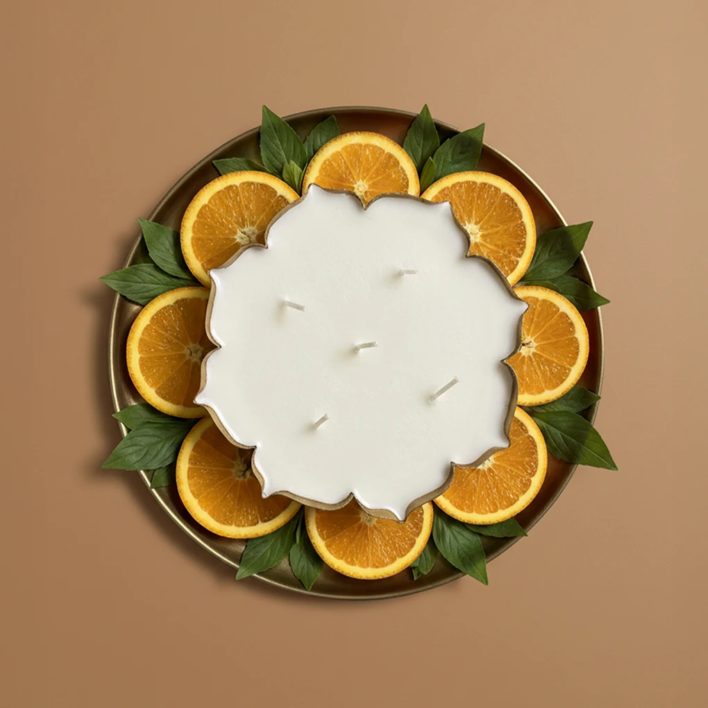 Orange Basil 8-Petal Urli Candle